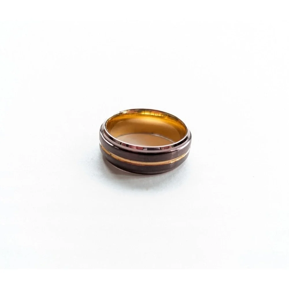 READ Stauer Mens Ring Size‎ 9 Infinity Band in Box Diamond Aura